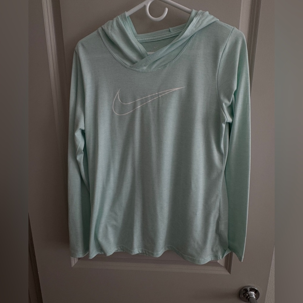 Nike Women's Light Green Hoodie Sweatshirt